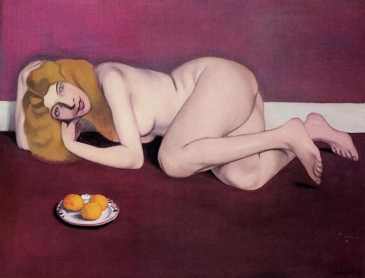 Nude Blond Woman with Tangerines, 1913 - Félix Vallotton