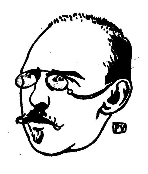 Portrait of Belgian writer George Eekhoud, 1896 - Феликс Валлотон