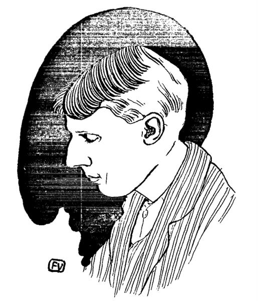 Portrait of English writer and illustrator Aubrey Beardsley, 1898 - Фелікс Валлотон