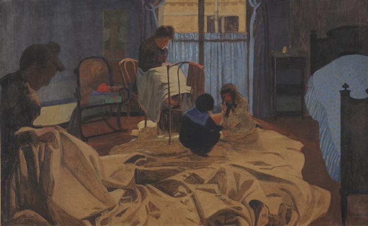 The Laundress, Blue Room, 1900 - Феликс Валлотон