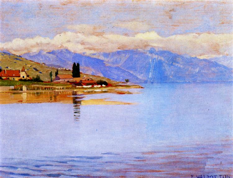 The port of Pully (study), 1889 - Феликс Валлотон