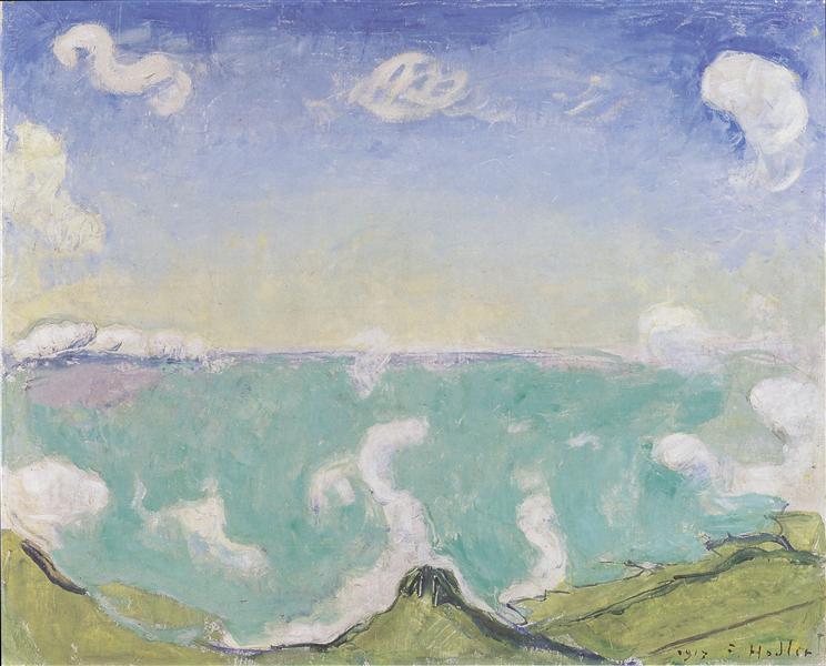 Landscape at Caux with increasing clouds, 1917 - Фердинанд Ходлер