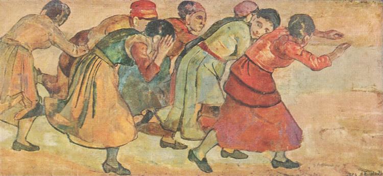 Running women, 1895 - Фердинанд Ходлер