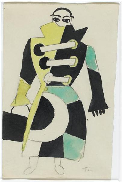 Project for female costume Skating Rink - Fernand Léger