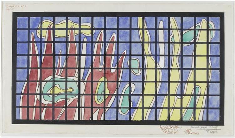 Stained glass artwork for the library at the University of Caracas - Fernand Leger