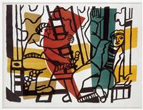 The Builders (outside color) - Fernand Leger