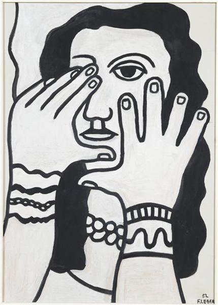The woman with black hair, 1952 - Fernand Léger