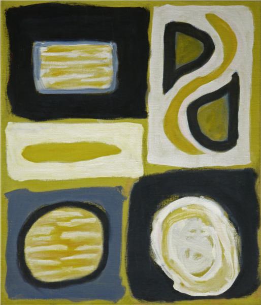 April 2000 - nr. 3. - abstract painting on canvas, 2000 - Fons Heijnsbroek