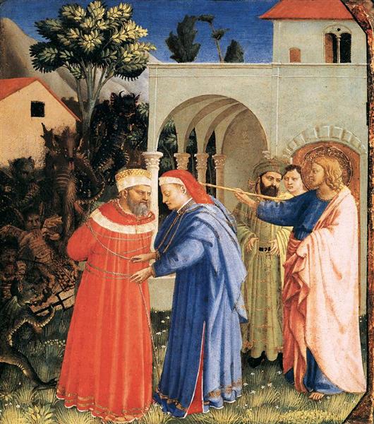Апостол Иаков освобождает от пут мага Гермогена, 1434 - 1435 - Фра Анджелико