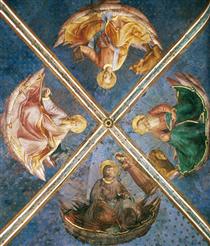 View of the chapel vaulting - Fra Angelico