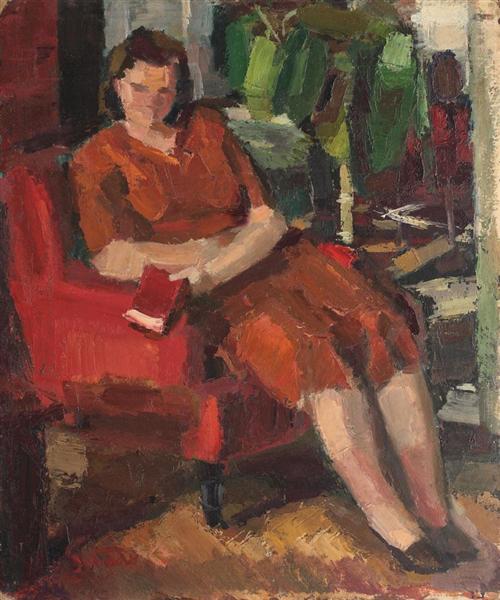 Young Woman in Interior, 1947 - Francisc Șirato