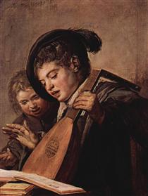 Deux Garçons jouant et chantant - Frans Hals