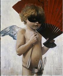 Cupid at The Masked Ball - Franz Stuck