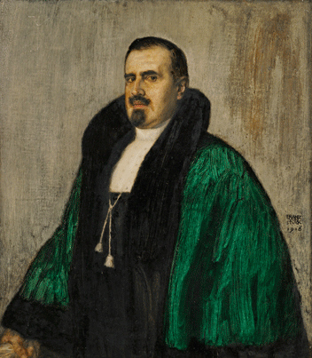 Portrait of Prof. Dr. Josef Amann, Albert Jr., a gynecologist, a university professor and art collector - Франц фон Штук