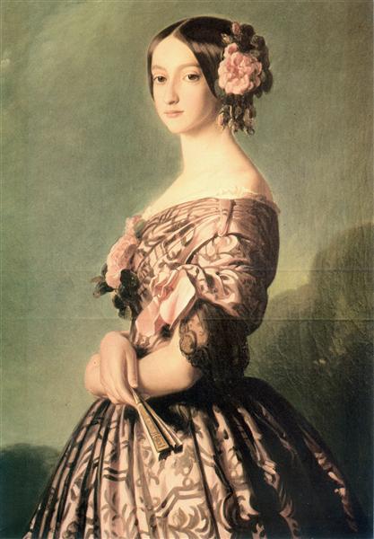 Portrait of Francisca Caroline Gonzaga de Bragança, princesse de Joinville, c.1850 - Франц Ксавер Вінтерхальтер