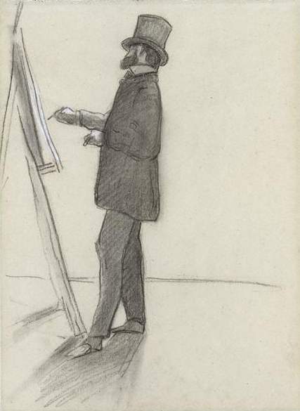Manet and His Easel - Фредерик Базиль