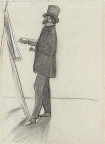 Manet and His Easel - Фредерик Базиль