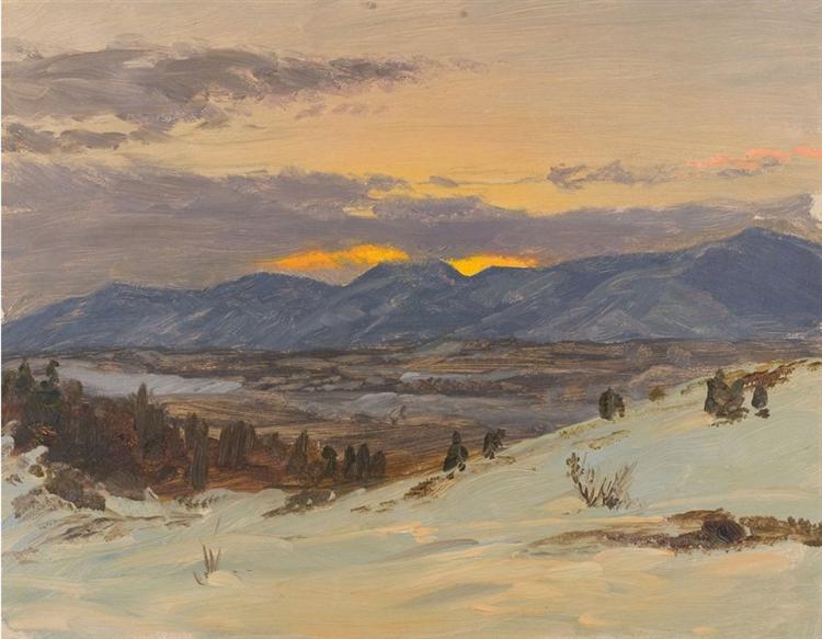 Winter Twilight from Olana, 1871 - 弗雷德里克·埃德溫·丘奇