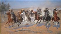 A Dash for the Timber - Frederic Remington