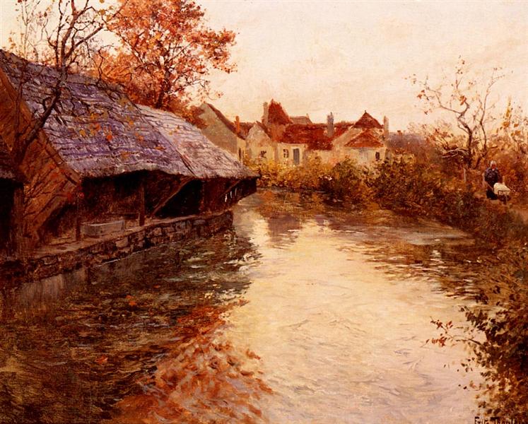 A Morning River Scene, 1891 - Фриц Таулов