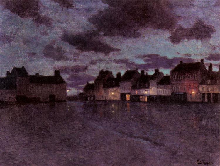 Marketplace in France, after a Rainstorm, 1894 - Фриц Таулов