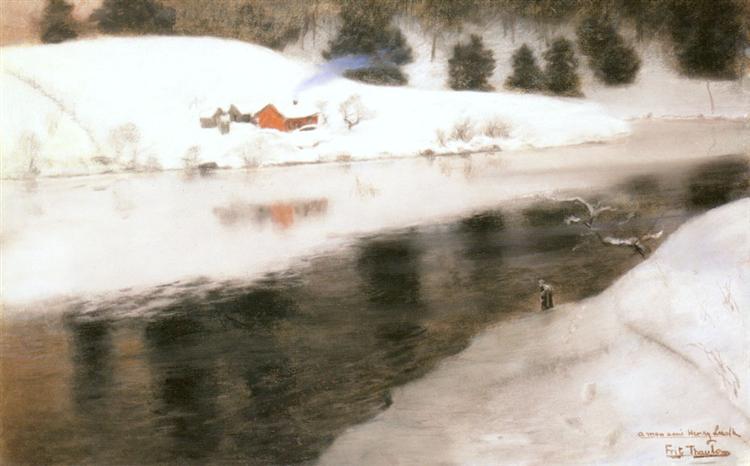 Winter at Simoa River - Фриц Таулов