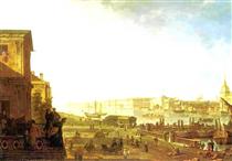 The Admiralty and the Winter Palace viewed from the Military College - Fiódor Alekseiev