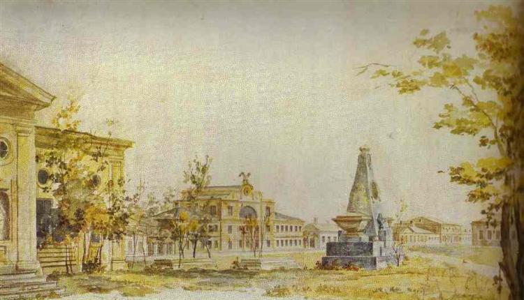 Town Square in Kherson, 1796 - Федір Алексєєв