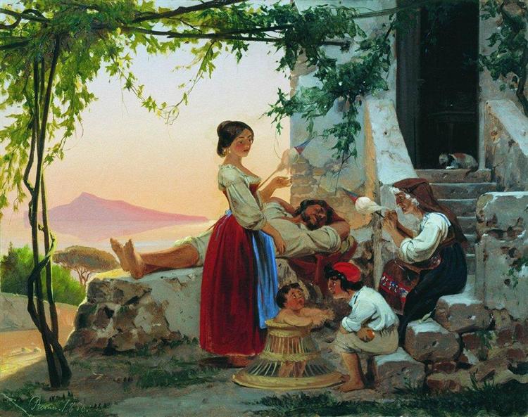 In the family, 1856 - Fyodor Bronnikov
