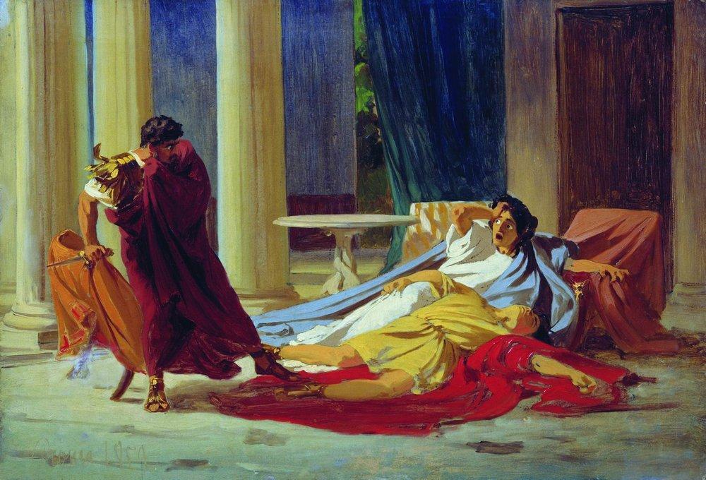 Murder scene, 1859 - Fyodor Bronnikov - WikiArt.org