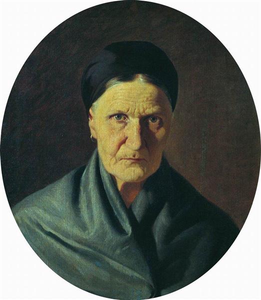 Portrait of the artist's mother, 1871 - Fyodor Bronnikov
