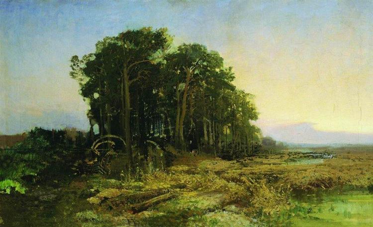 Сосновая роща у болота, 1871 - 1873 - Фёдор Васильев