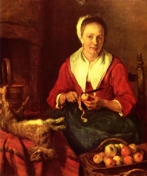 The Apple Peeler, 1655 - 1657 - 加布里埃爾·梅曲
