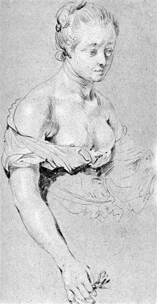 Woman Figure, c.1662 - c.1664 - Габриель Метсю