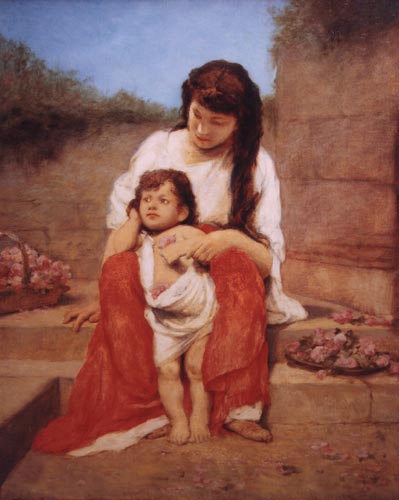Mutter mit Kind, 1880 - Габриэль фон Макс