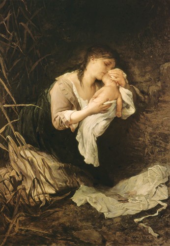 The Murderess of a Child 1877 - Габріель фон Макс
