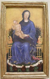 Enthroned Madonna with angels - Gentile da Fabriano