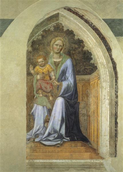 Madonna and Child with Angels Madonna and Child with Angels Gentile da Fabriano Fresco Orvieto, Cathedral, 1425 - Джентиле да Фабриано