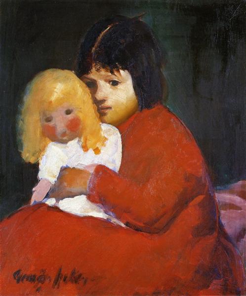 Girl with Doll - George Luks