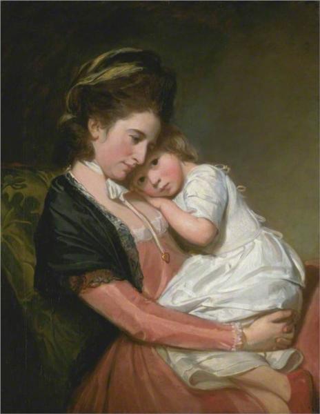 Mrs Johnstone and her Son, 1780 - 喬治·羅姆尼