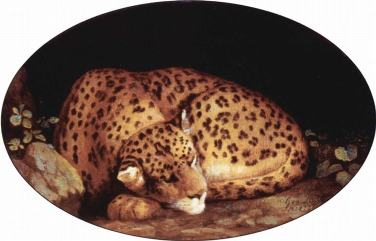 Sleeping Leopard, 1777 - Джордж Стаббс