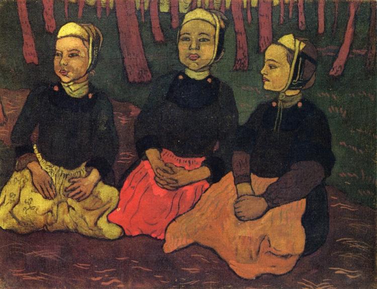 Three Breton Women in the Forest, 1894 - 1895 - Georges Lacombe