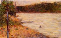 A River Bank (The Seine at Asnieres) - Georges Seurat
