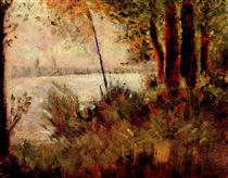 Grassy Riverbank - Georges Pierre Seurat