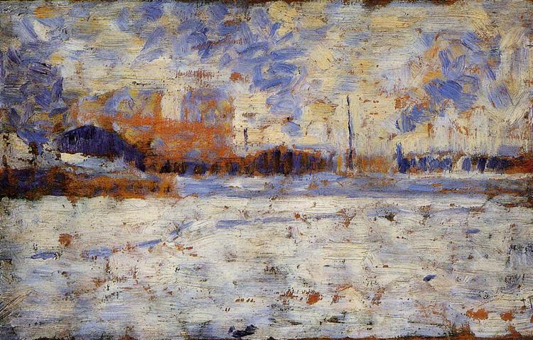 Snow Effect: Winter in the Suburbs, 1882 - 1883 - Georges Seurat