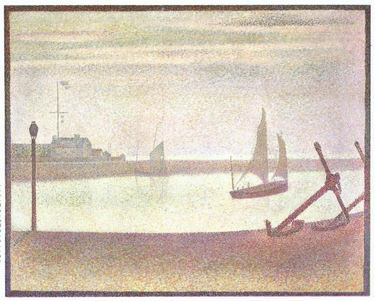 The Channel at Gravelines, Evening, 1890 - Жорж Сера