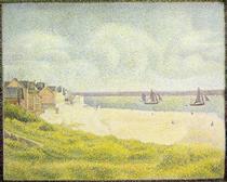 View of Crotoy, the Valley - Georges Pierre Seurat