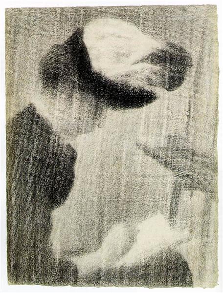 Woman Seated by an Easel, 1884 - 1888 - Georges Pierre Seurat
