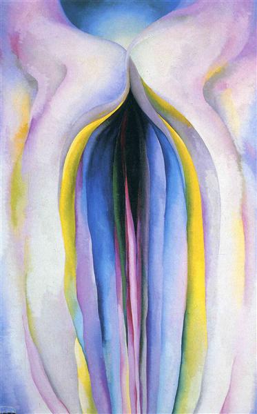 Grey Line With Black, Blue And Yellow, 1923 - Georgia O'Keeffe