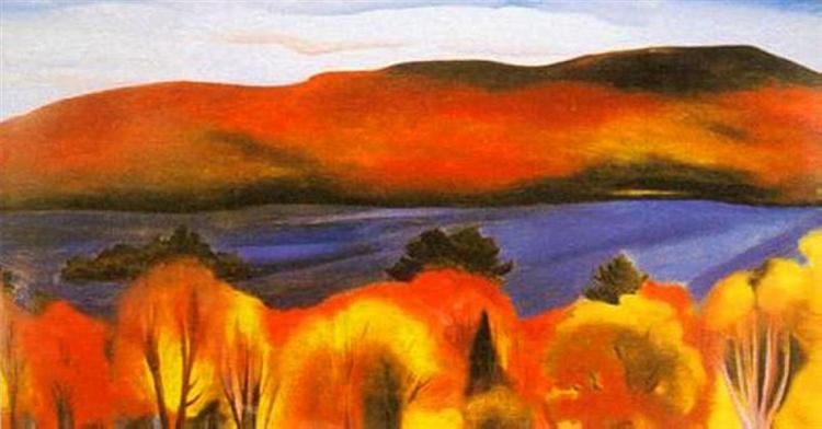 Lake George, Autumn, 1927 - Georgia O'Keeffe